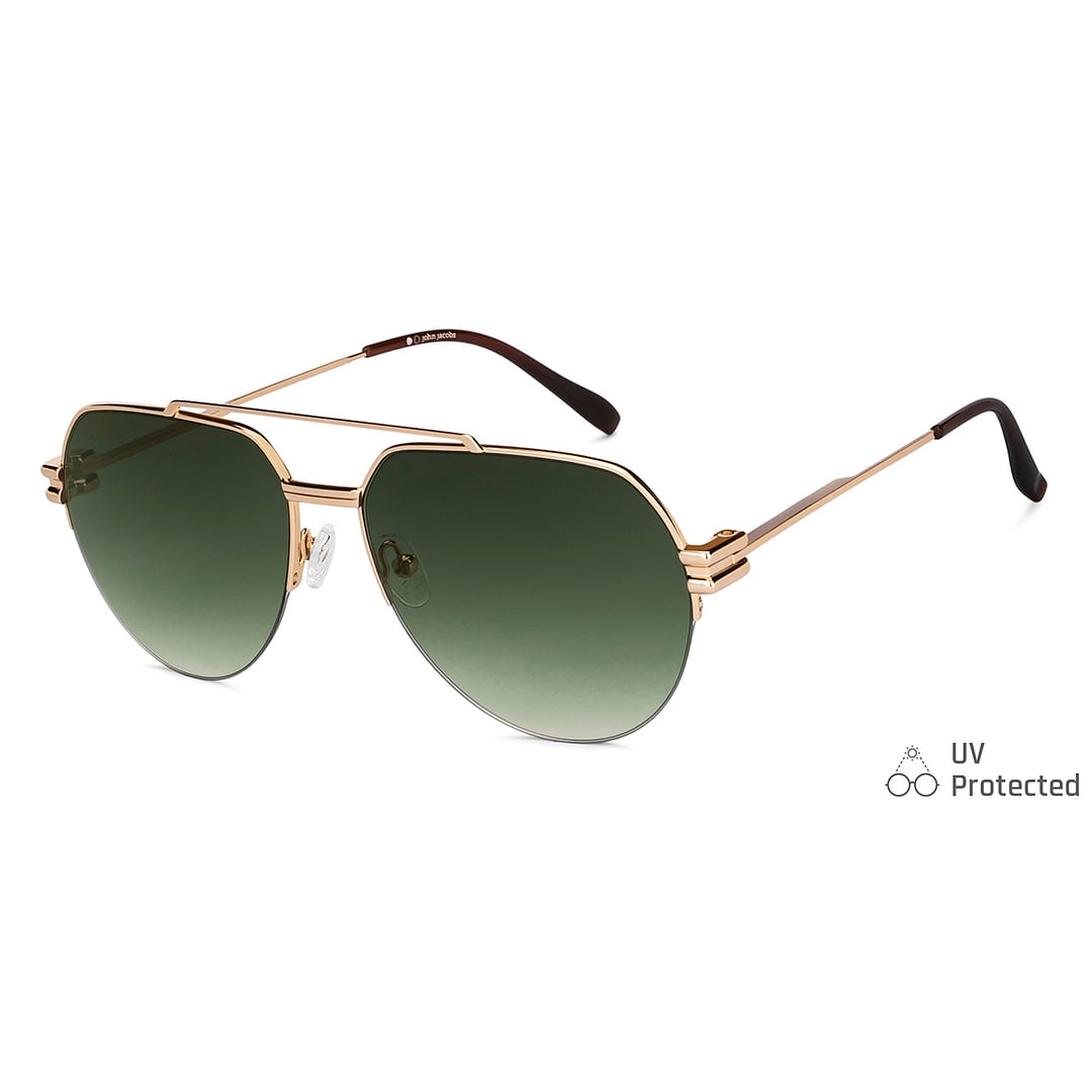 John Jacobs Gold Half Rim Aviator right side