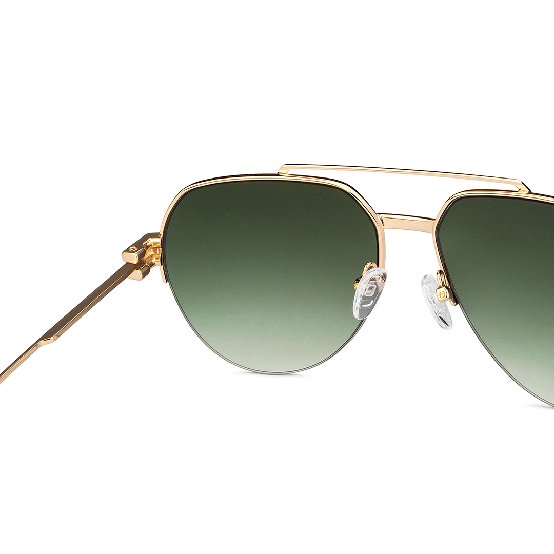 John Jacobs Gold Half Rim Aviator right side