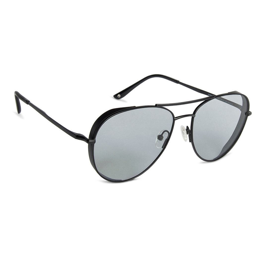 John Jacobs Black Full Rim Aviator right side