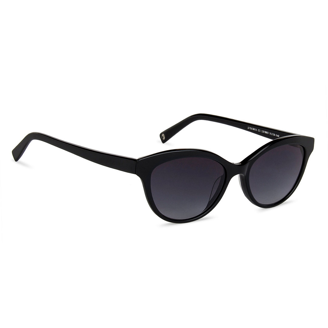 John Jacobs Black Full Rim Cat Eye left side