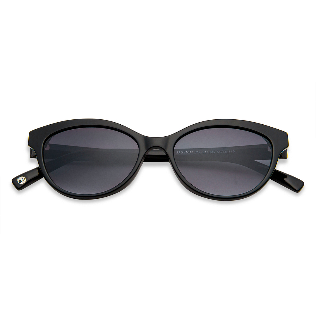 John Jacobs Black Full Rim Cat Eye left side