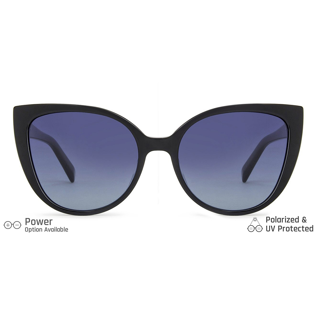 John Jacobs Black Full Rim Cat Eye left side
