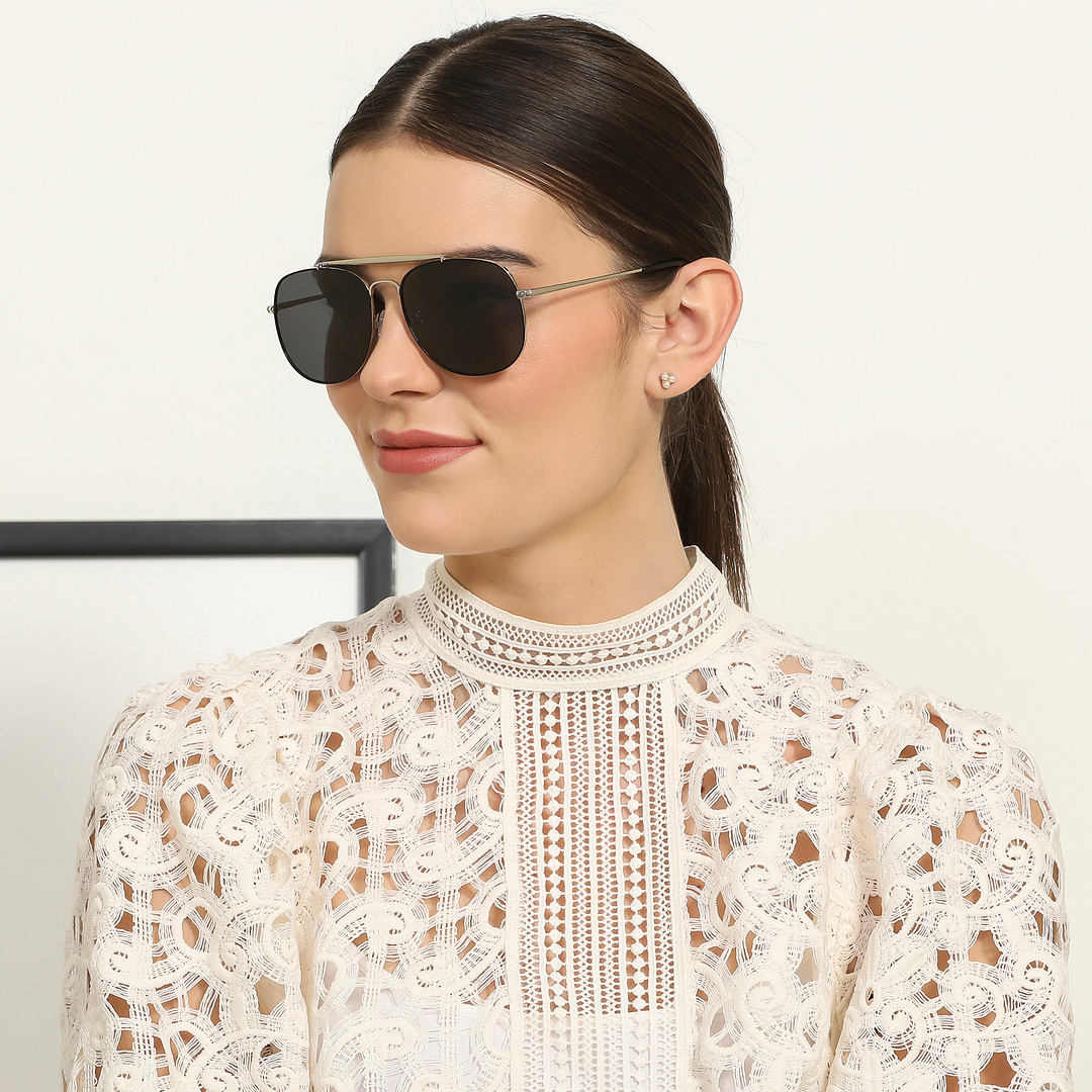 John Jacobs Silver Full Rim Square left side