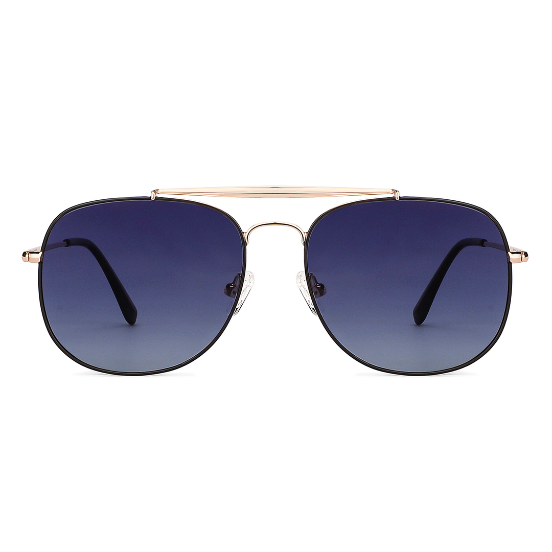 John Jacobs Gold Full Rim Aviator left side