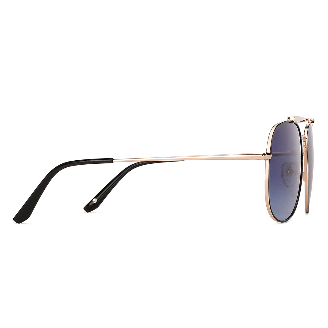 John Jacobs Gold Full Rim Aviator left side