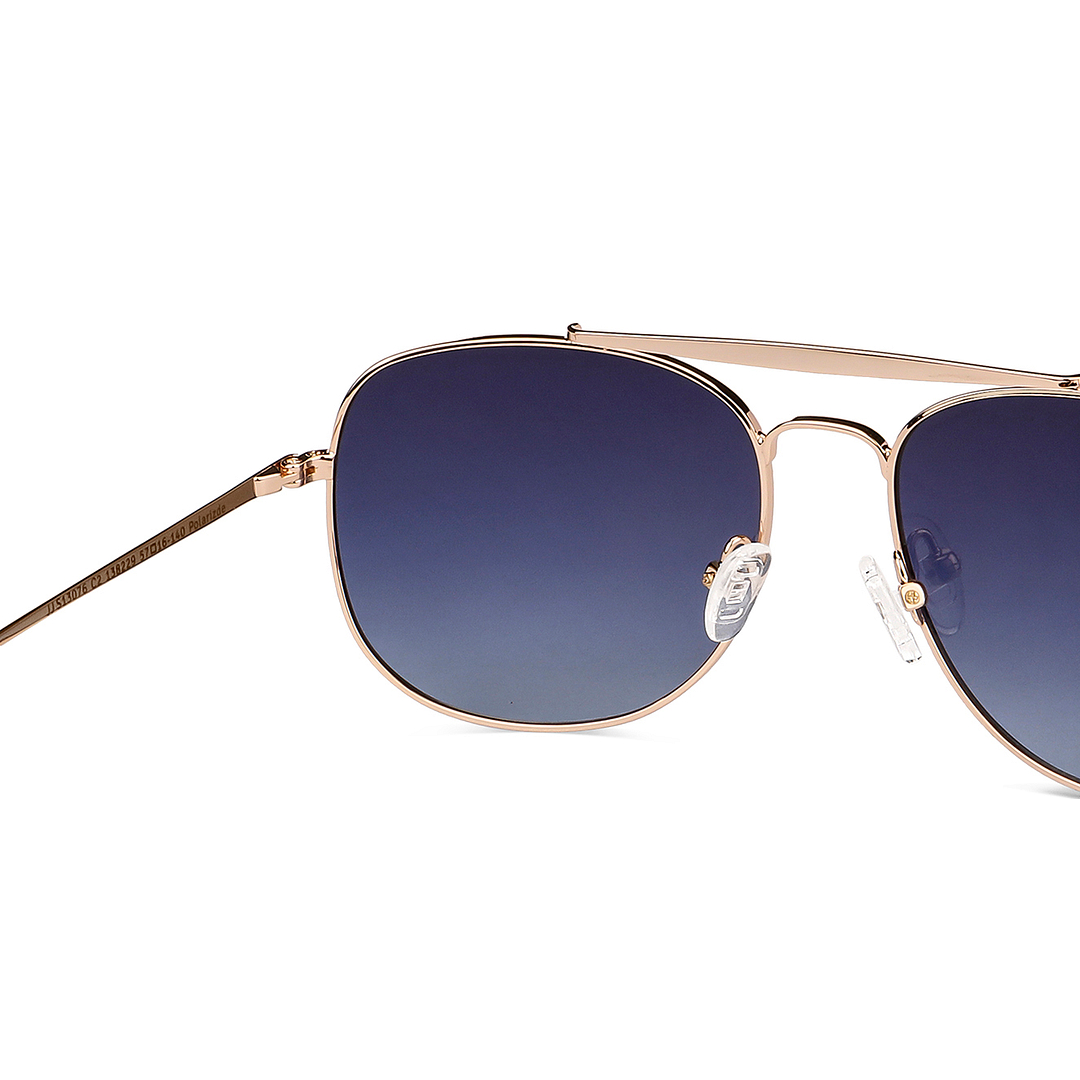 John Jacobs Gold Full Rim Aviator right side