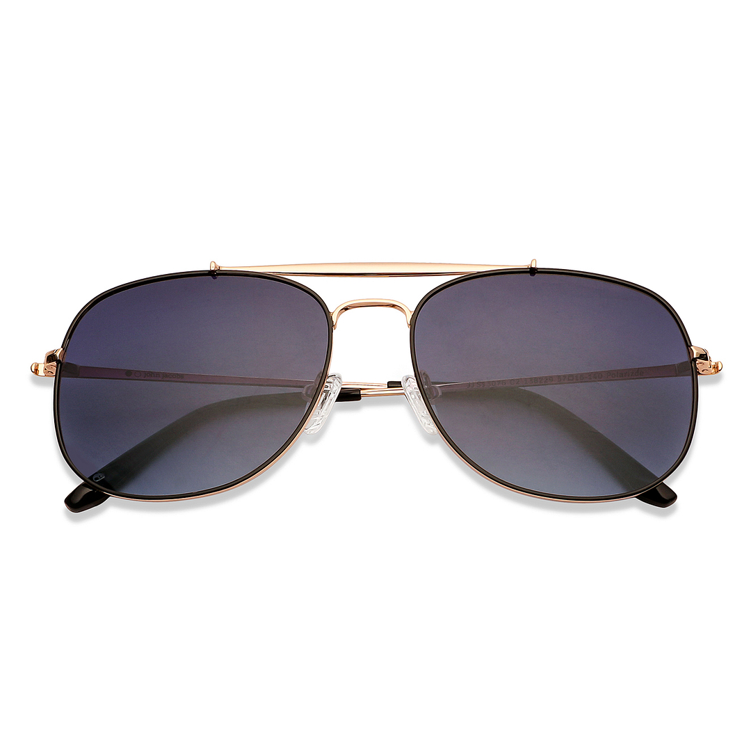 John Jacobs Gold Full Rim Aviator left side