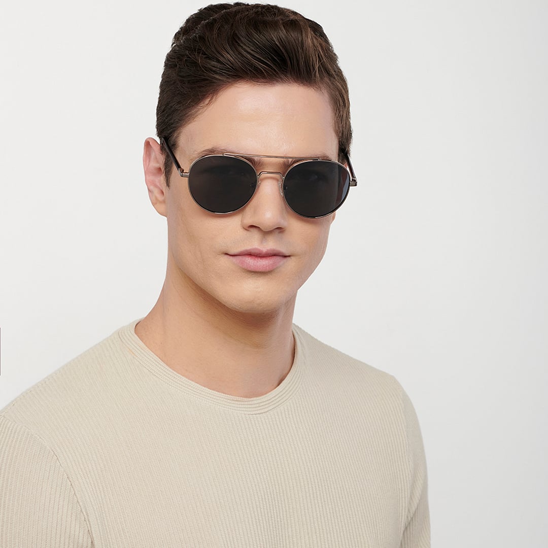 John Jacobs Gunmetal Full Rim Round right side