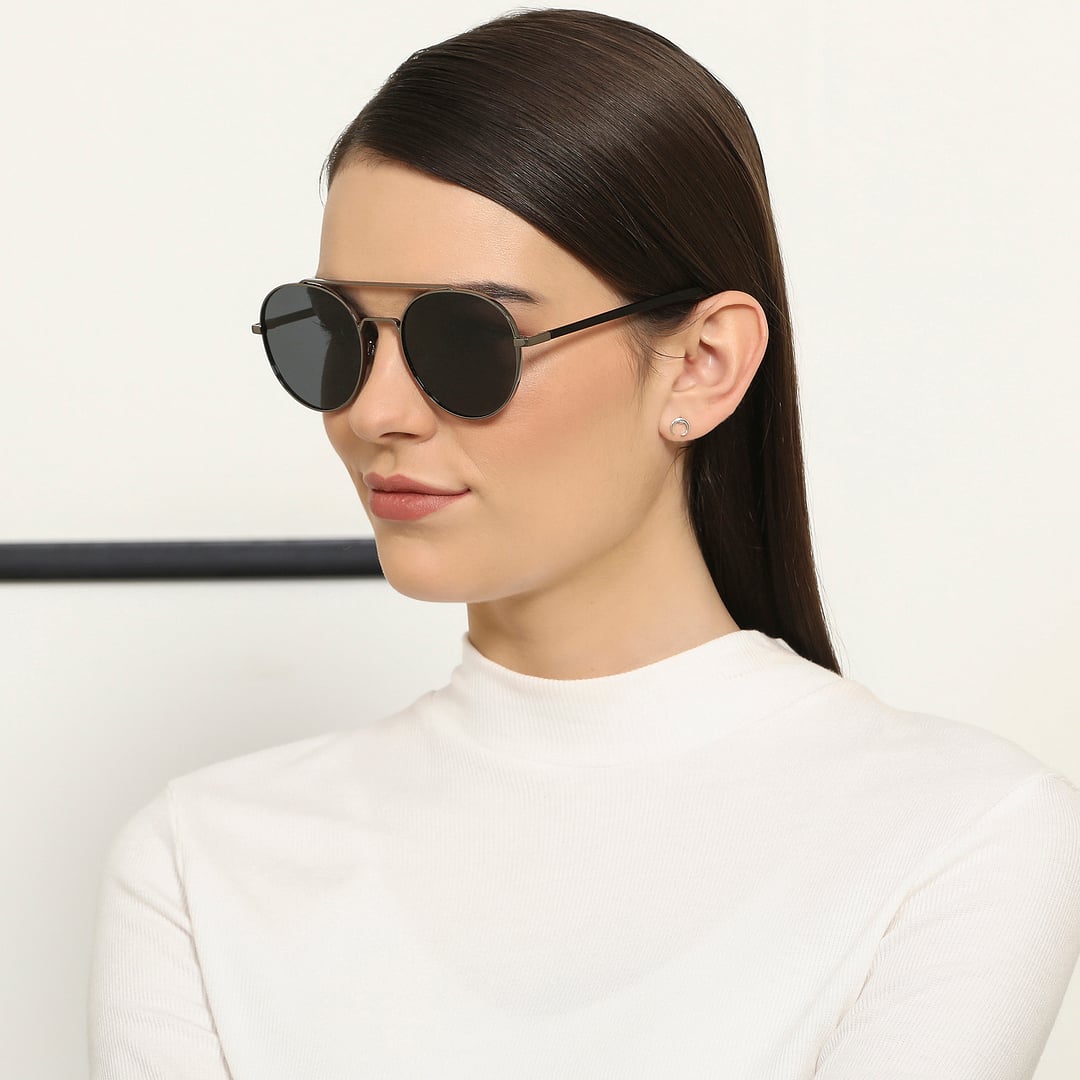 John Jacobs Gunmetal Full Rim Round right side