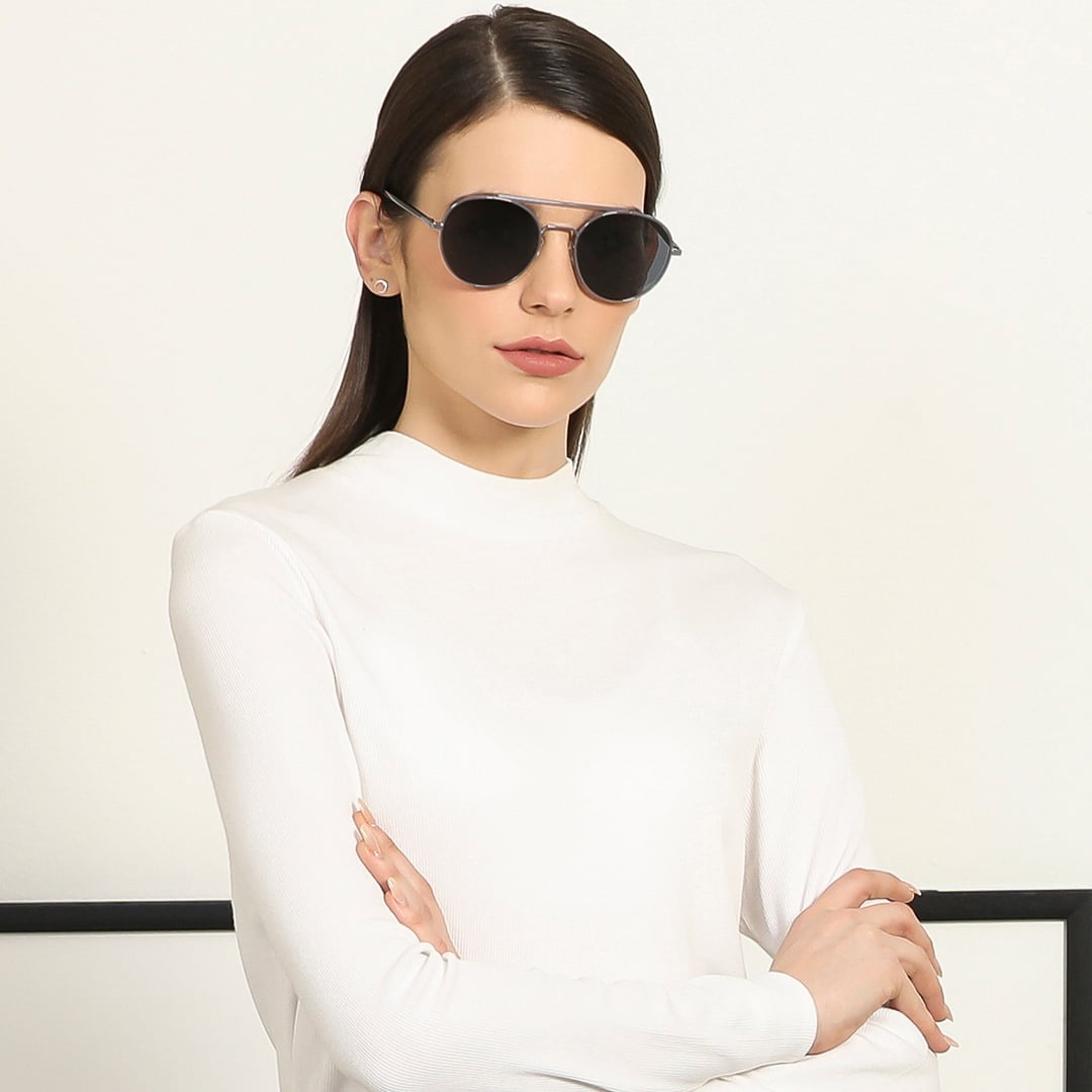 John Jacobs Gunmetal Full Rim Round left side