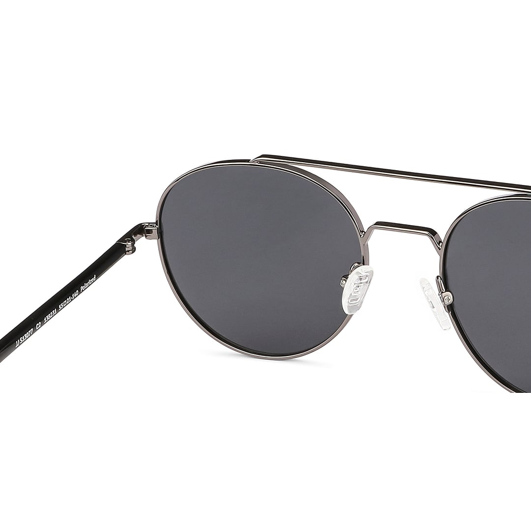 John Jacobs Gunmetal Full Rim Round left side