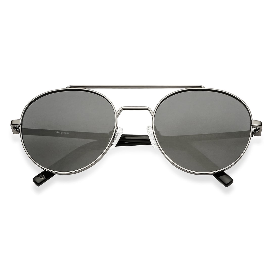 John Jacobs Gunmetal Full Rim Round right side