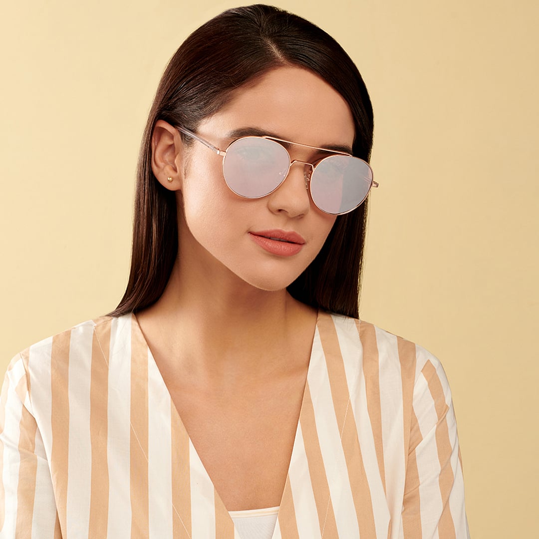 John Jacobs Gold Full Rim Round left side