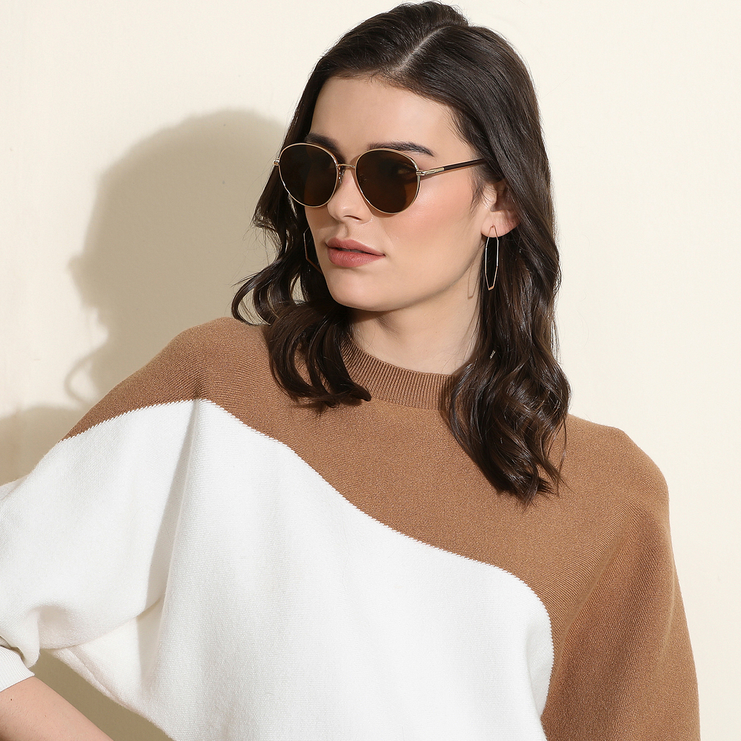 John Jacobs Gold Full Rim Round left side