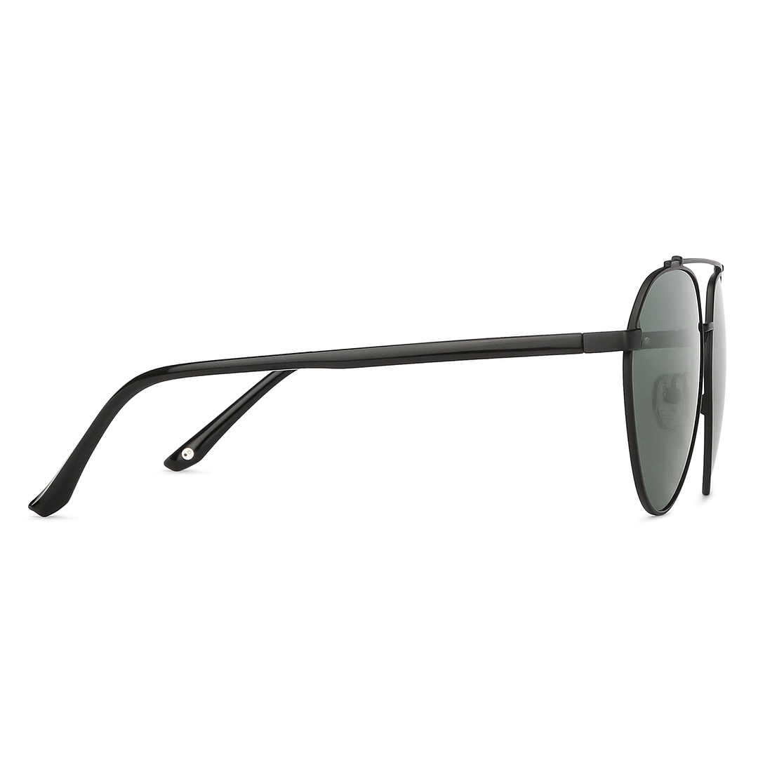John Jacobs Black Full Rim Aviator right side