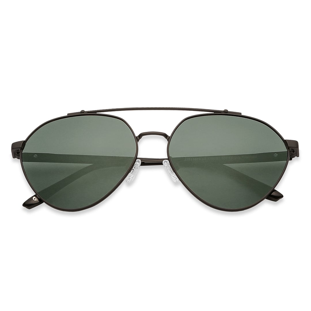 John Jacobs Black Full Rim Aviator right side