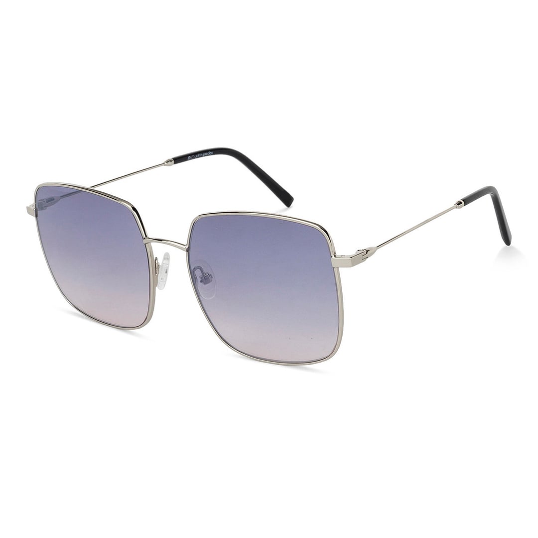 John Jacobs Silver Full Rim Square left side