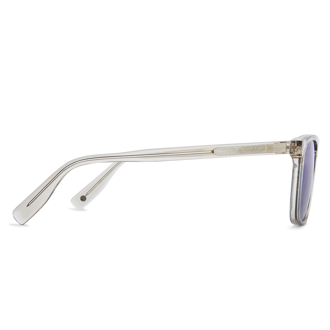 John Jacobs Grey Transparent Full Rim Rectangle left side