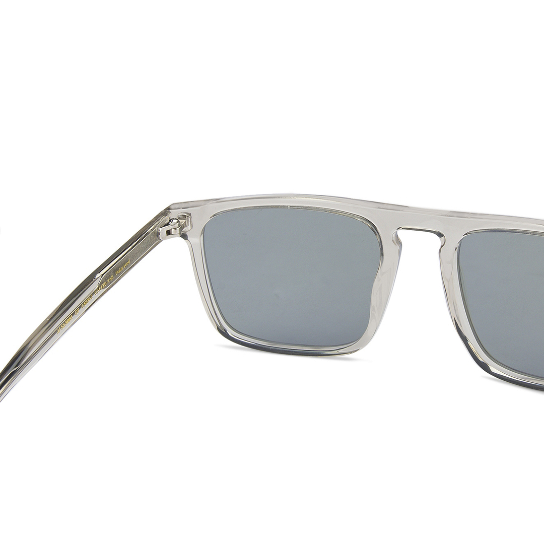 John Jacobs Grey Transparent Full Rim Rectangle right side