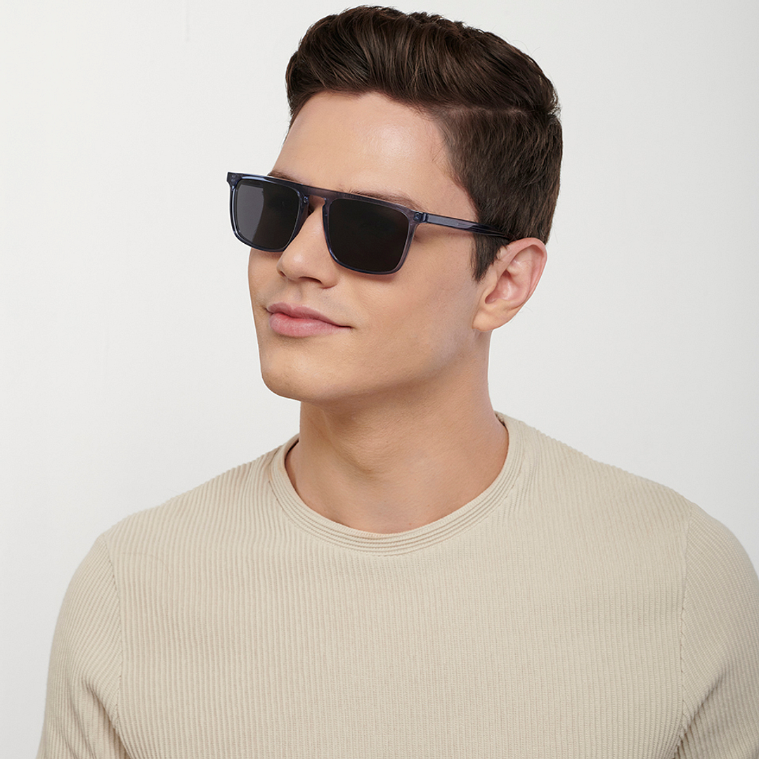 John Jacobs Blue Full Rim Rectangle right side