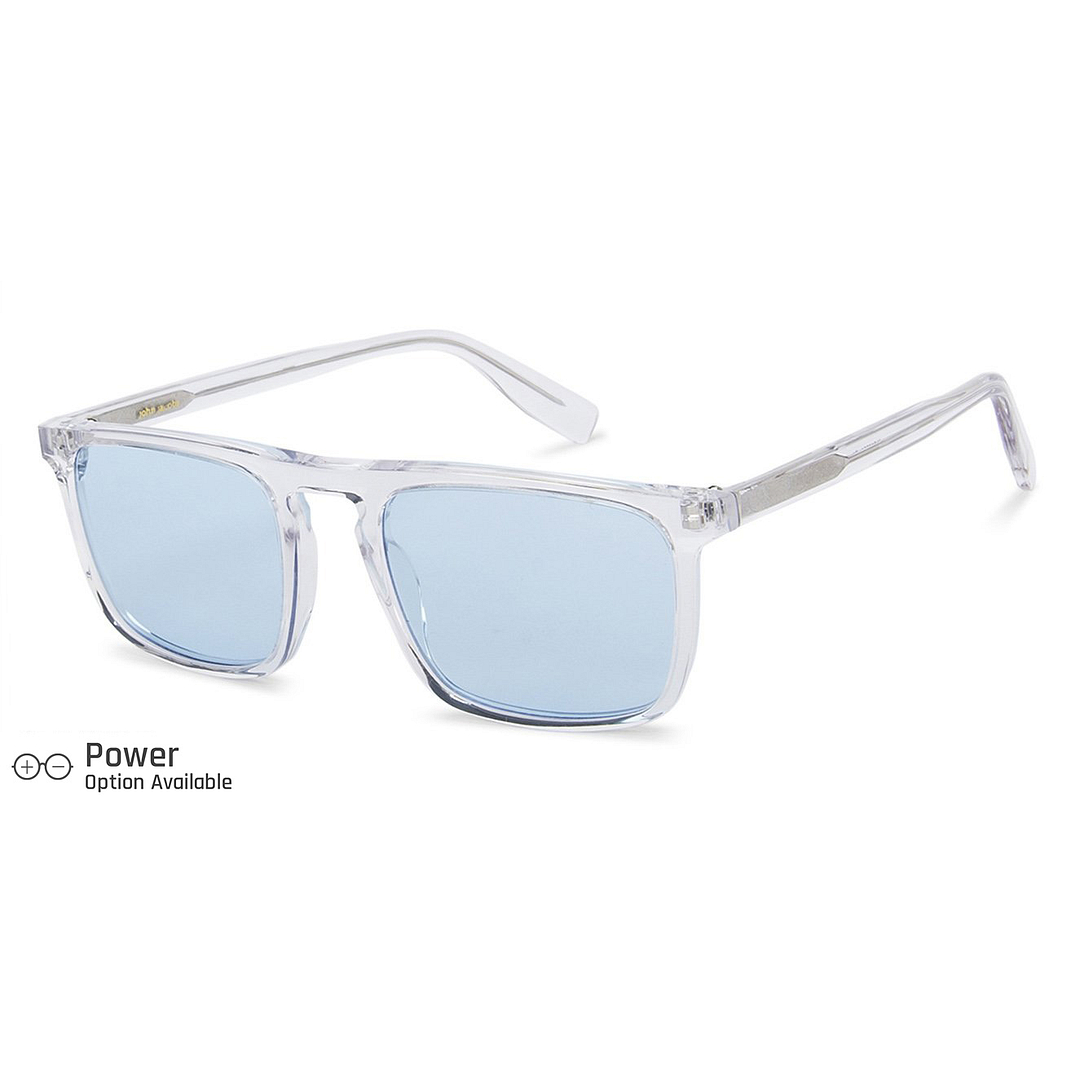 John Jacobs Crystal Transparent Full Rim Rectangle left side