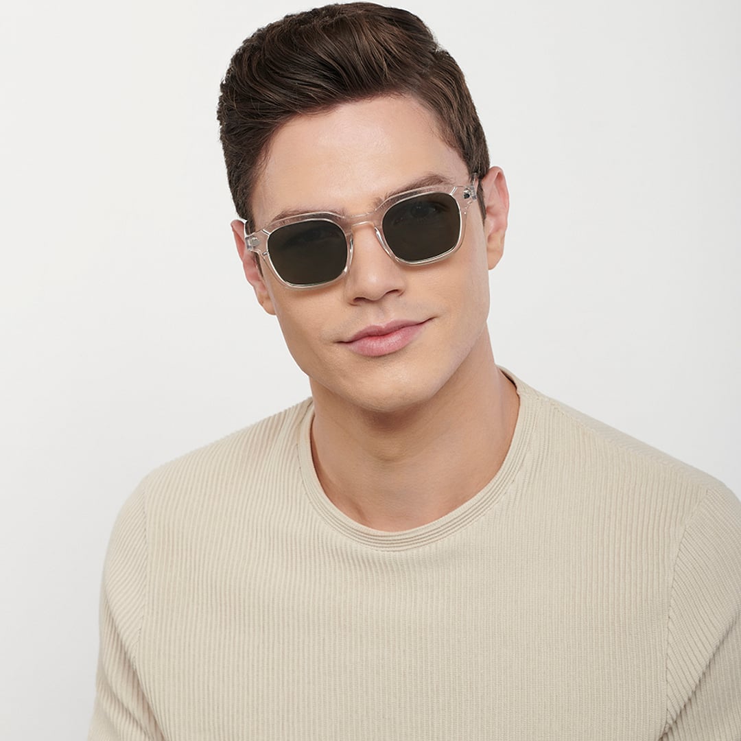 John Jacobs Online Crystal Transparent Full Rim Square right side