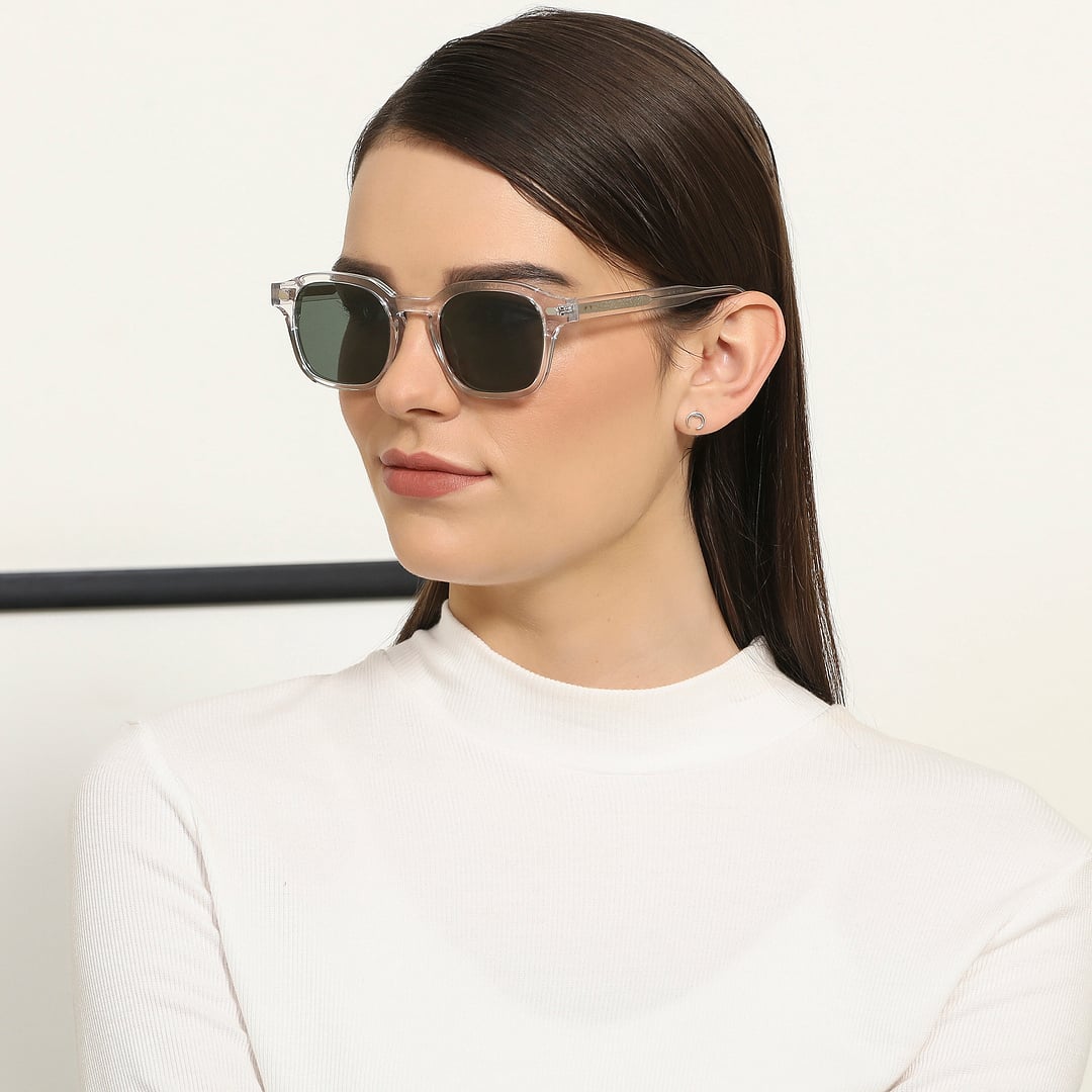 John Jacobs Online Crystal Transparent Full Rim Square right side