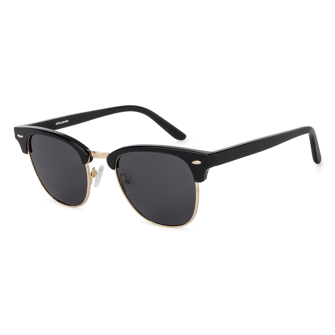 John Jacobs Black Full Rim Clubmaster right side