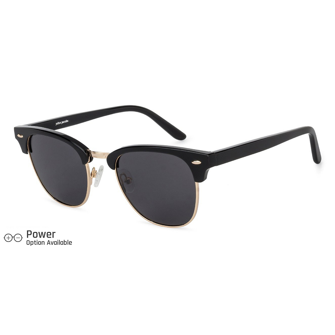 John Jacobs Black Full Rim Clubmaster right side