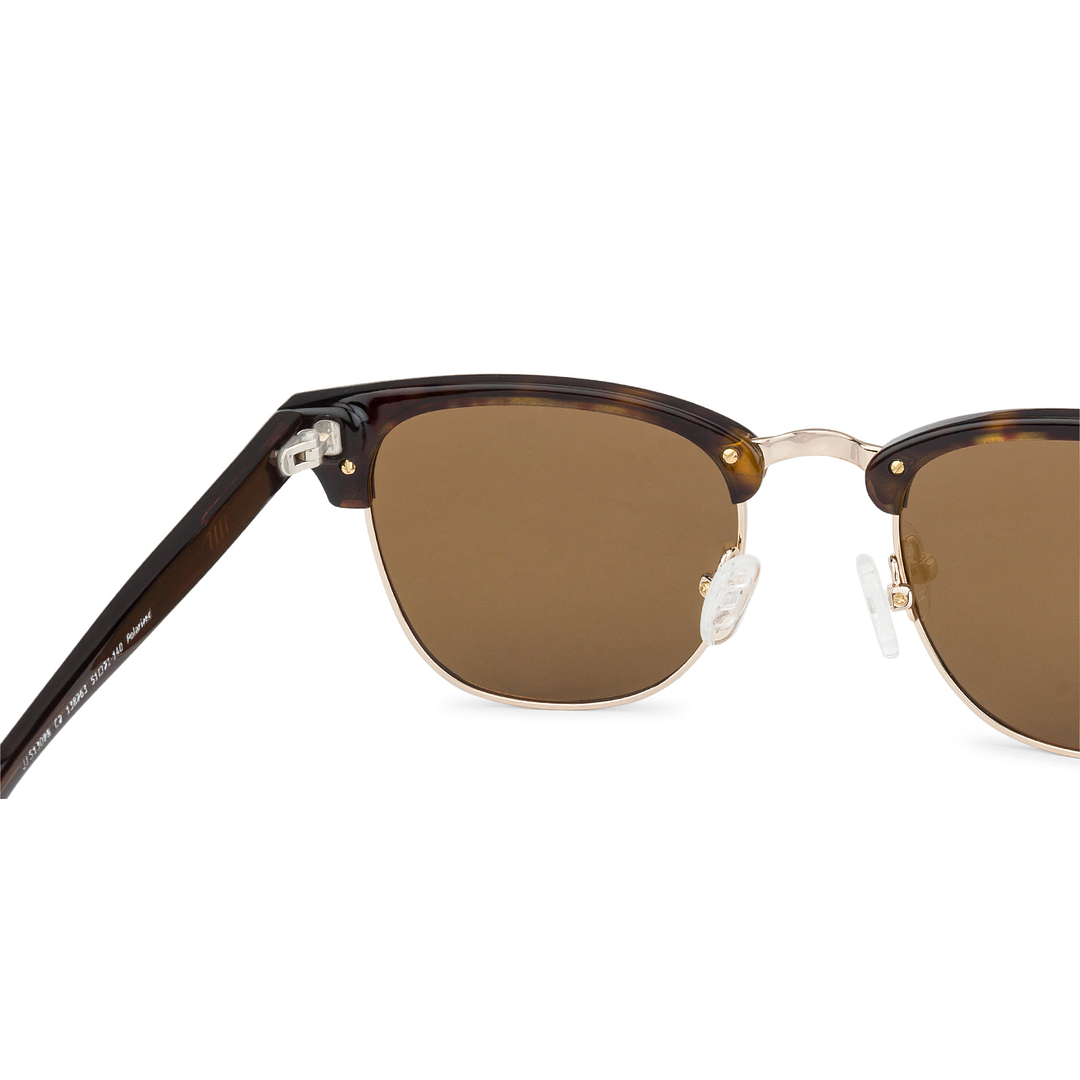 John Jacobs Online Golden Brown Full Rim Clubmaster right side