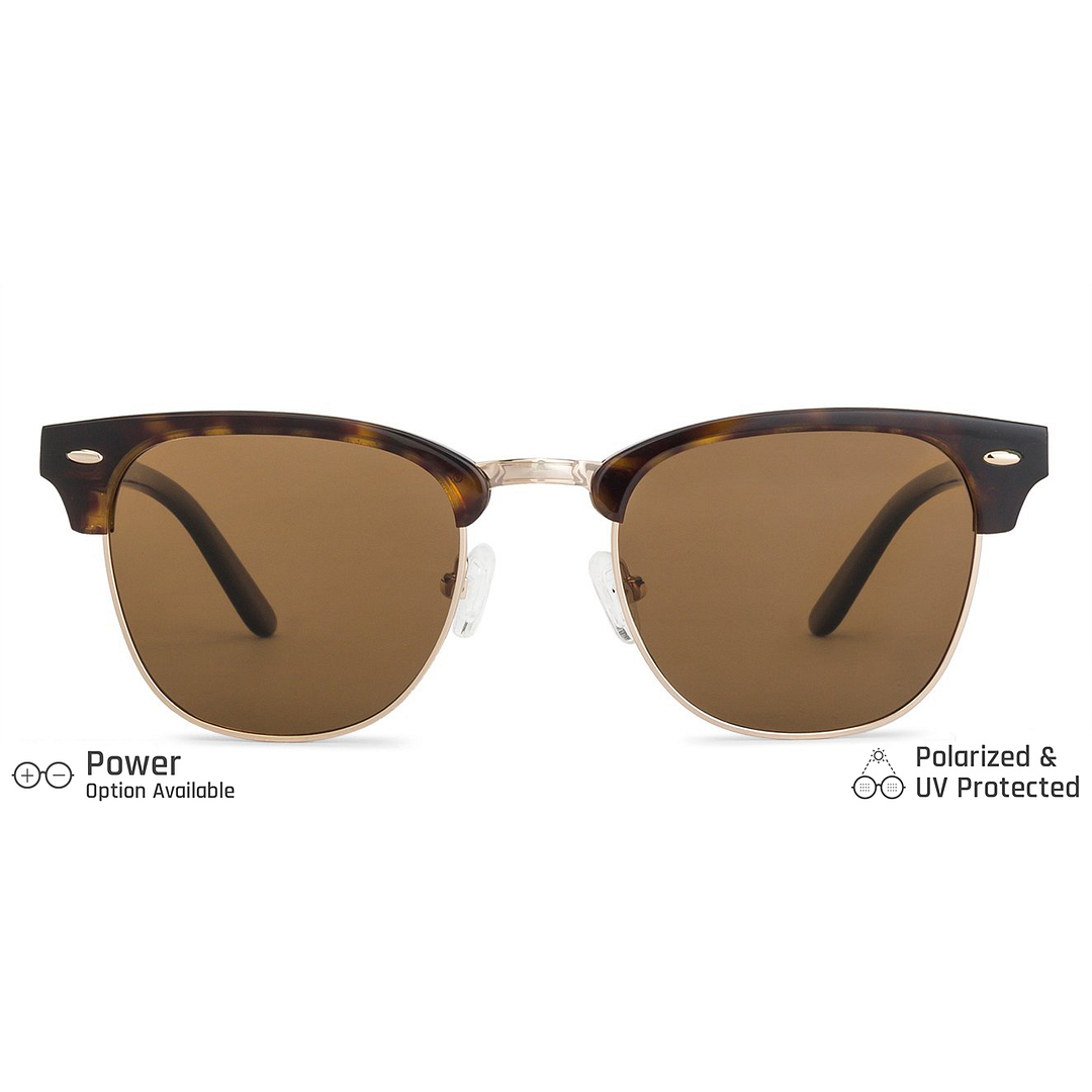 John Jacobs Online Golden Brown Full Rim Clubmaster left side