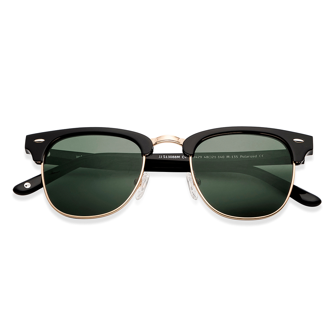 John Jacobs Online Black Full Rim Clubmaster left side