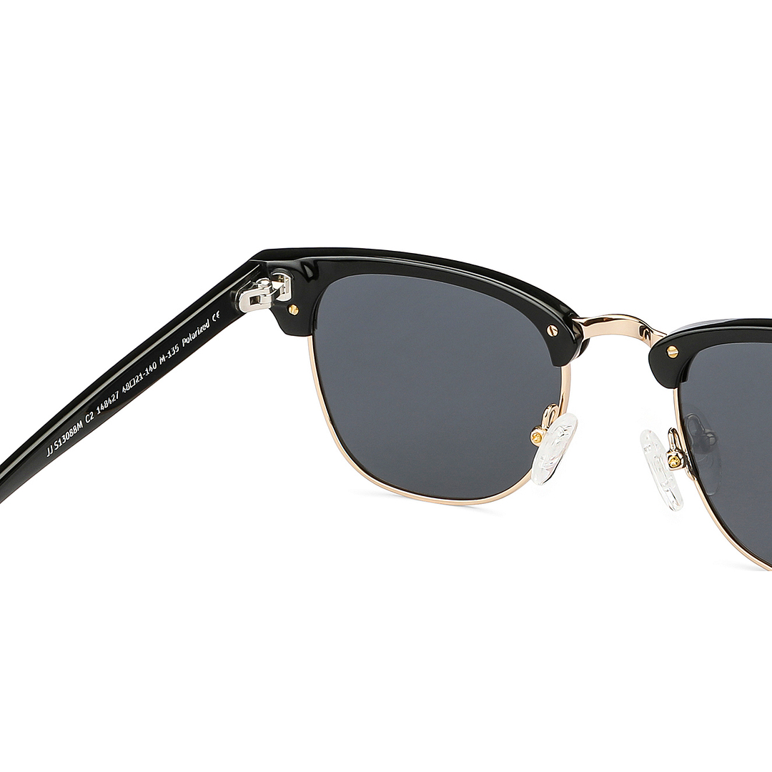 John Jacobs Black Full Rim Clubmaster right side