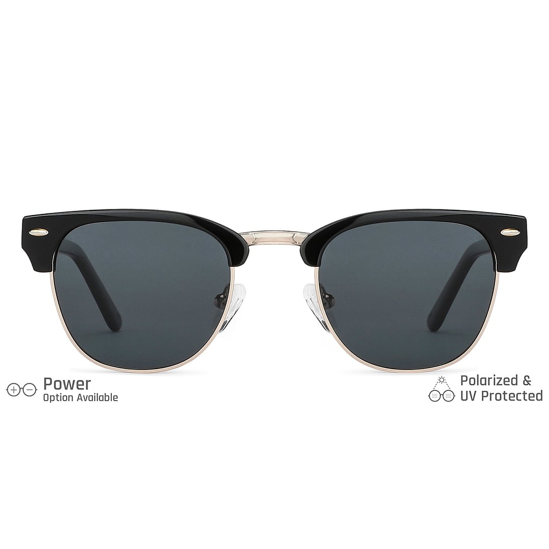 John Jacobs Black Full Rim Clubmaster left side