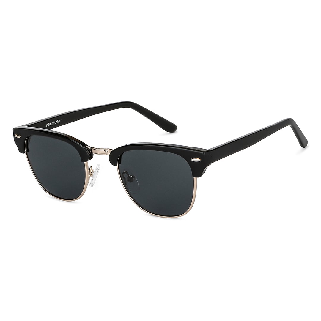 John Jacobs Black Full Rim Clubmaster right side