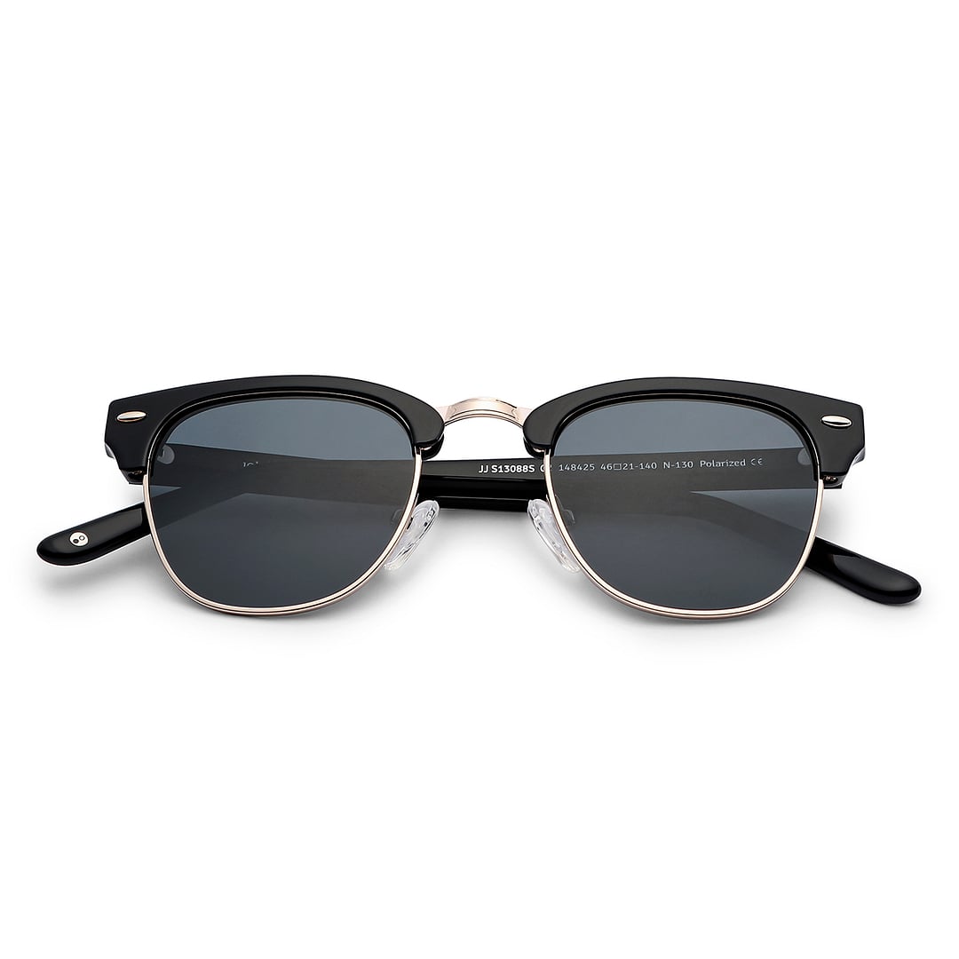 John Jacobs Black Full Rim Clubmaster left side