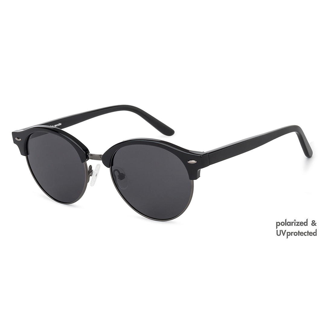 John Jacobs Black Full Rim Clubmaster left side