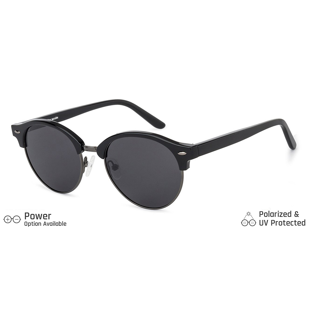 John Jacobs Black Full Rim Clubmaster left side