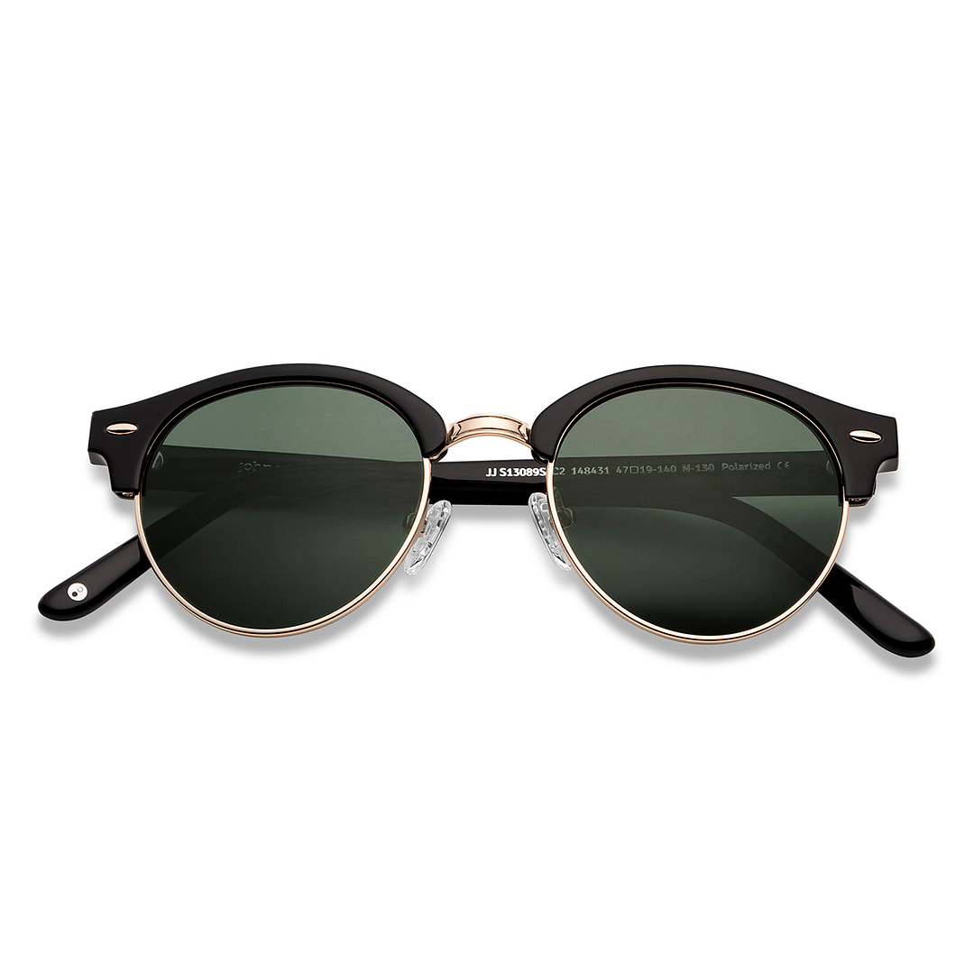 John Jacobs Online Black Full Rim Clubmaster left side