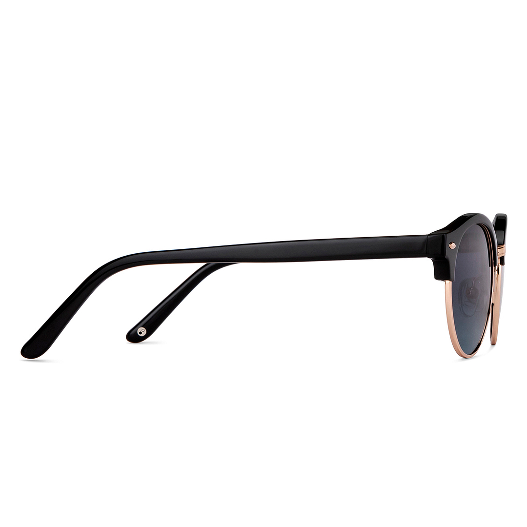 John Jacobs Online Black Full Rim Clubmaster left side