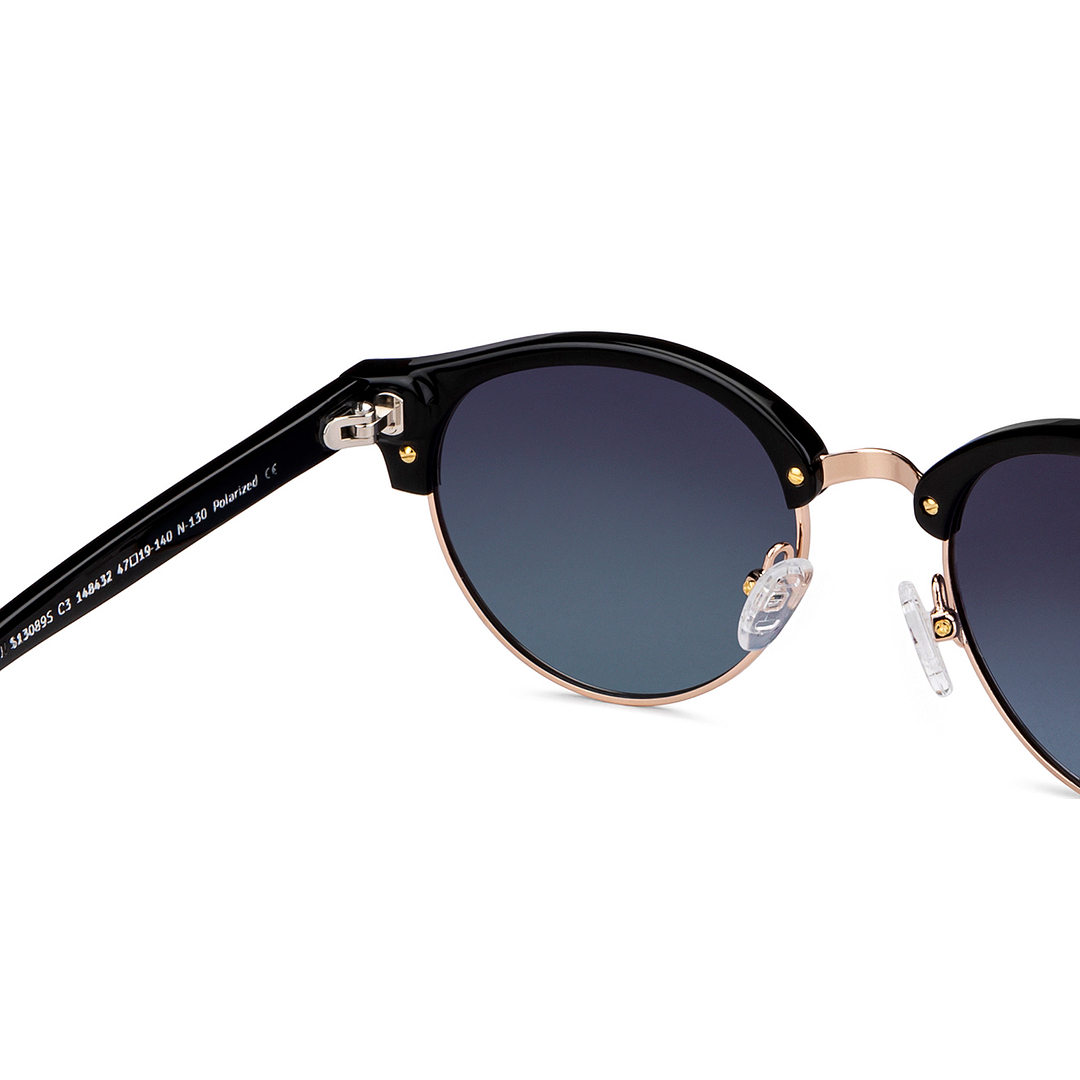 John Jacobs Online Black Full Rim Clubmaster right side