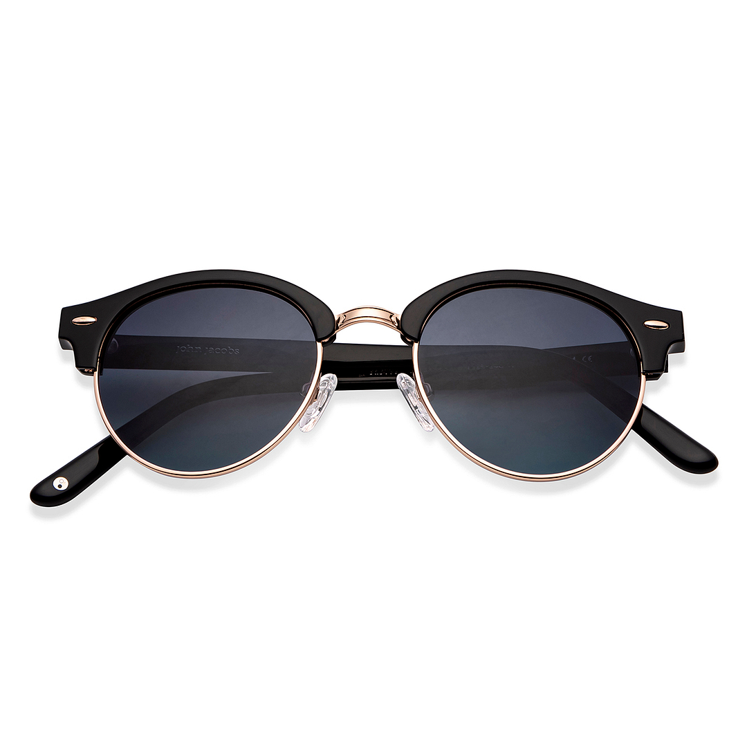 John Jacobs Online Black Full Rim Clubmaster left side