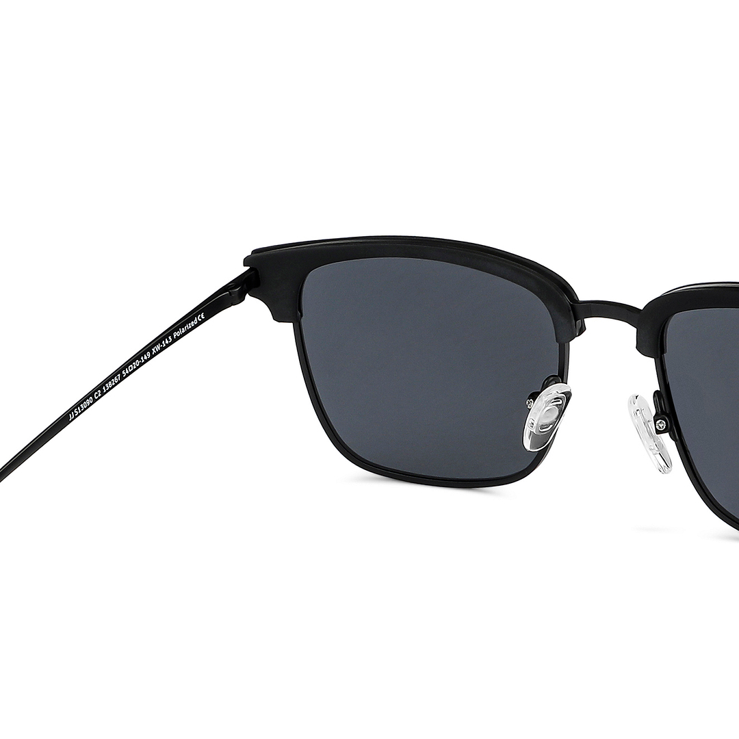 John Jacobs Black Full Rim Clubmaster left side