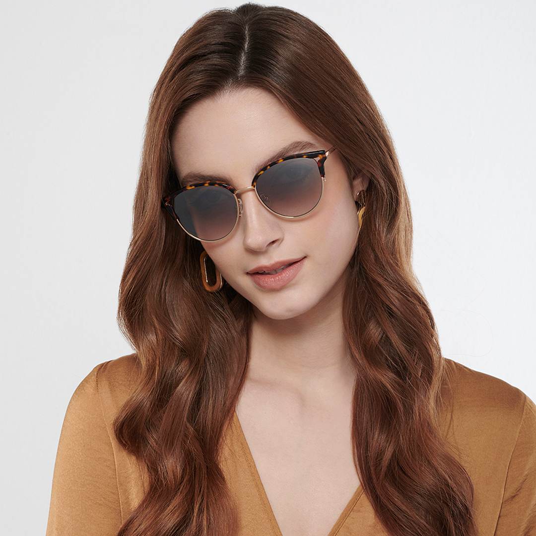 John Jacobs Golden Brown Full Rim Cat Eye left side