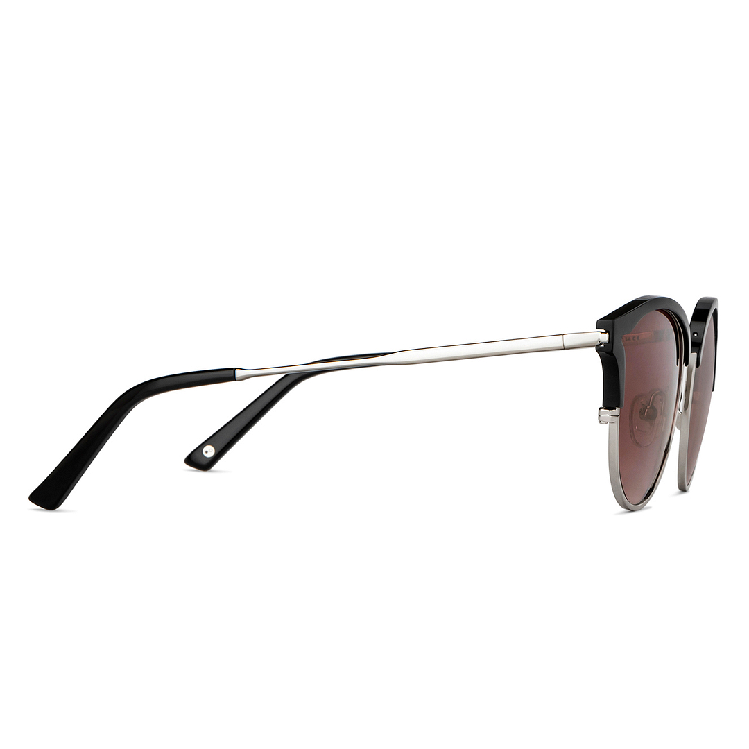 John Jacobs Online Dark Gunmetal Full Rim Cat Eye left side