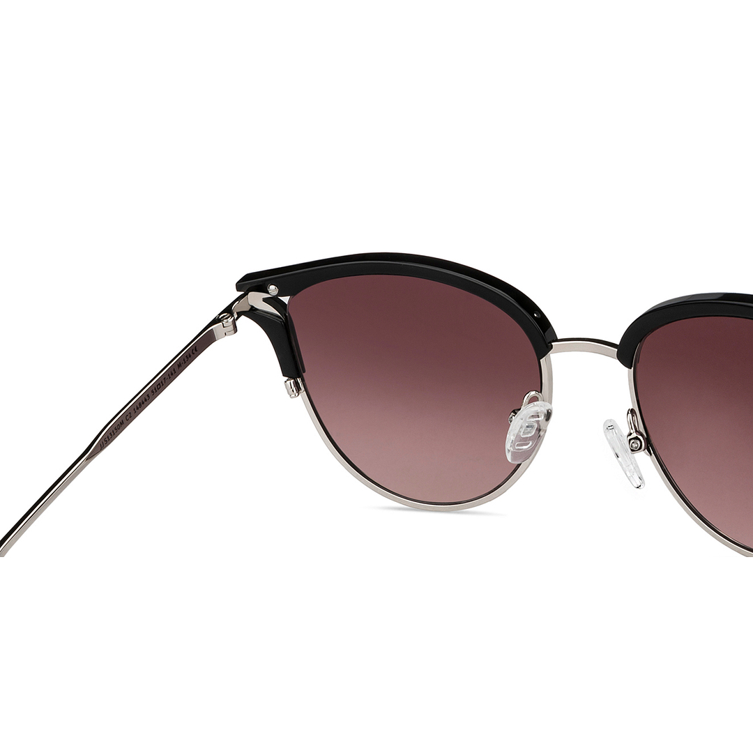 John Jacobs Online Dark Gunmetal Full Rim Cat Eye right side