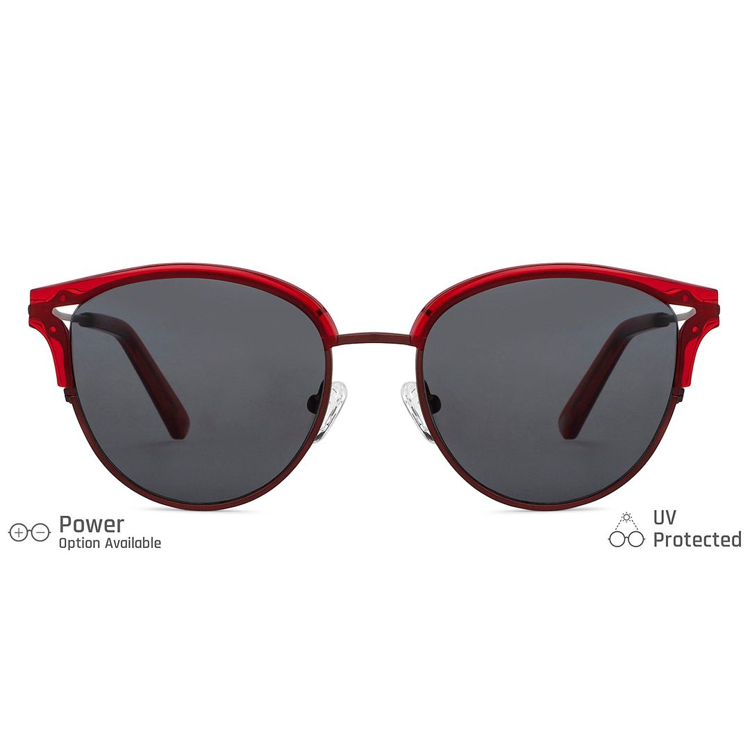 John Jacobs Online Red Full Rim Cat Eye left side