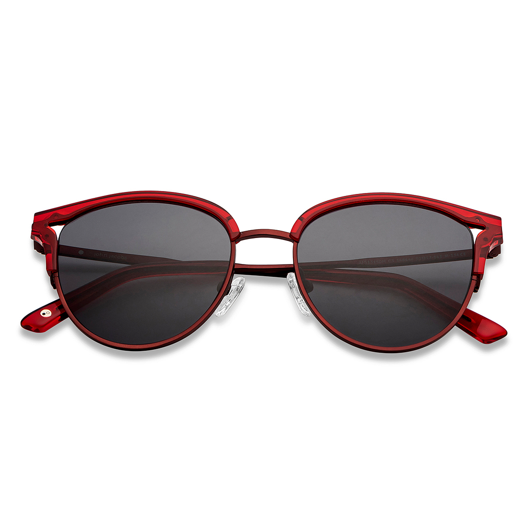 John Jacobs Online Red Full Rim Cat Eye left side