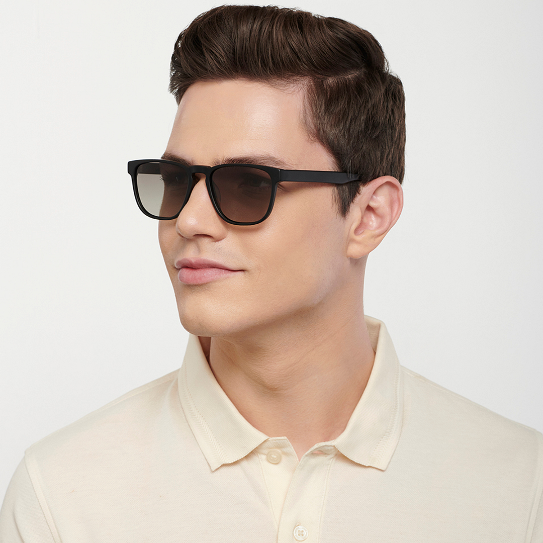 John Jacobs Black Full Rim Square left side