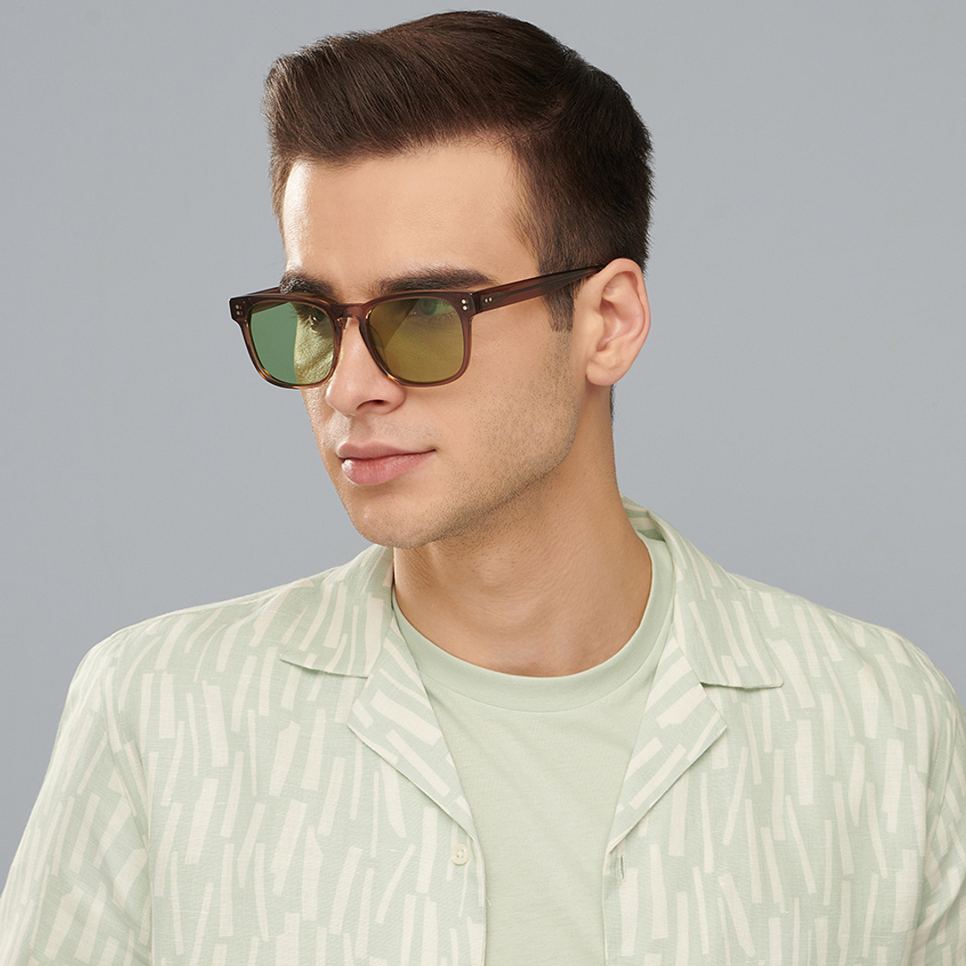 John Jacobs Online Light Brown Full Rim Square left side